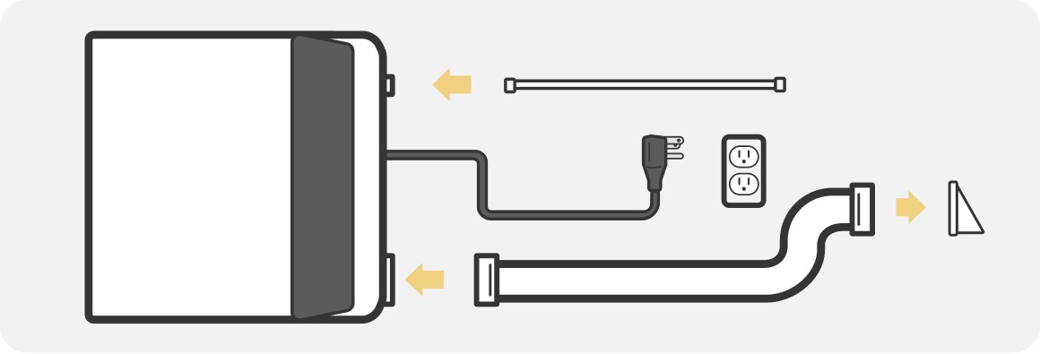 Dryer installation overview diagram Dryer installation overview diagram