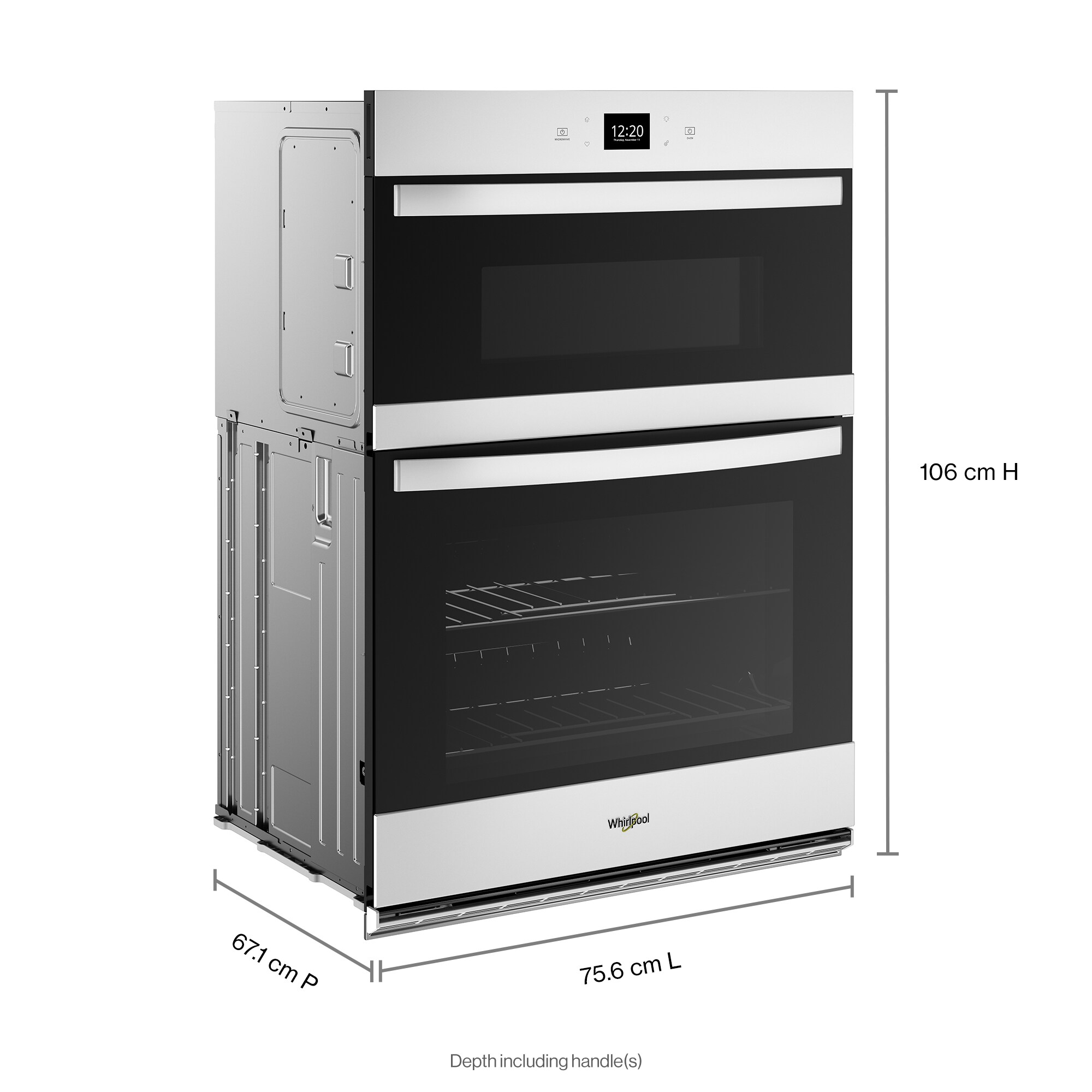 6.4 Total Cu. Ft. Combo Wall Oven with Air Fry When Connected White