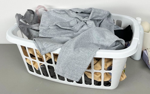 A basket of laundry