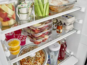 Adjustable Full-width Glass Shelves