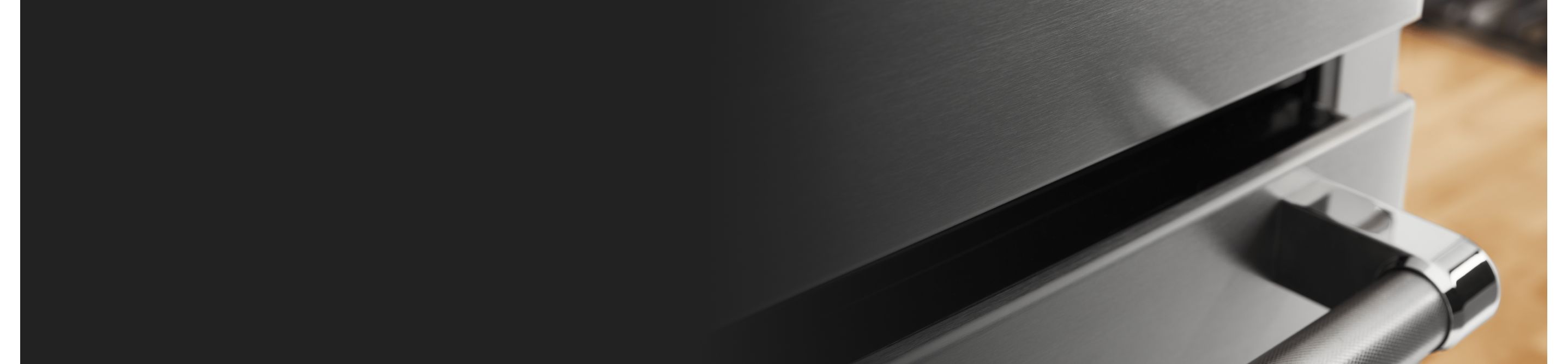 A closeup of a Whirlpool® oven bottom drawer.