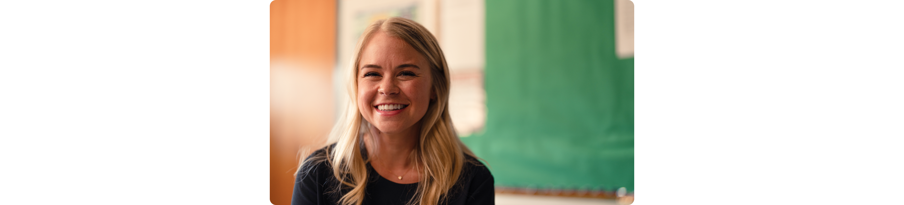 Teach For America managing director McKenzie Roney being interviewed