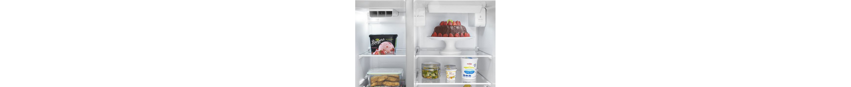 Food inside a refrigerator