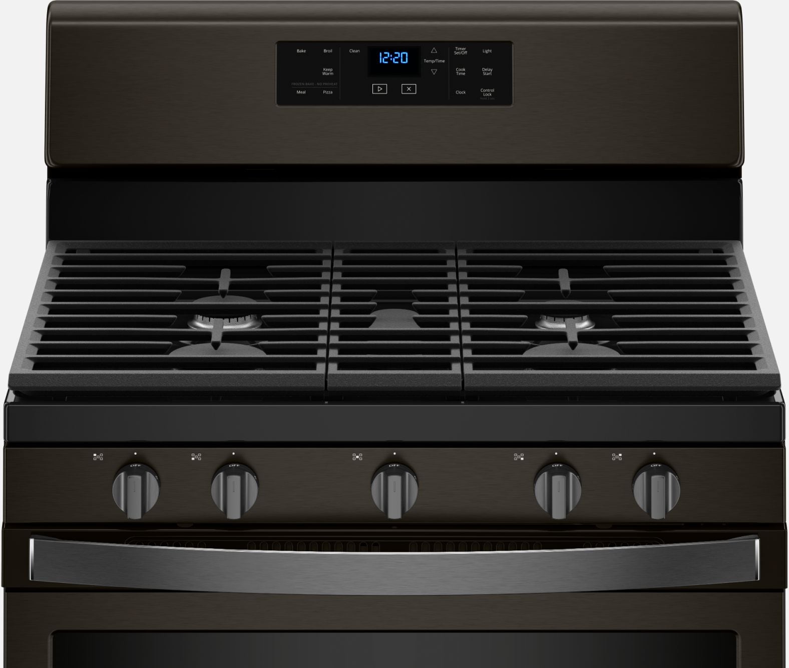 Matte black kitchen ranges and other appliances from Whirlpool.