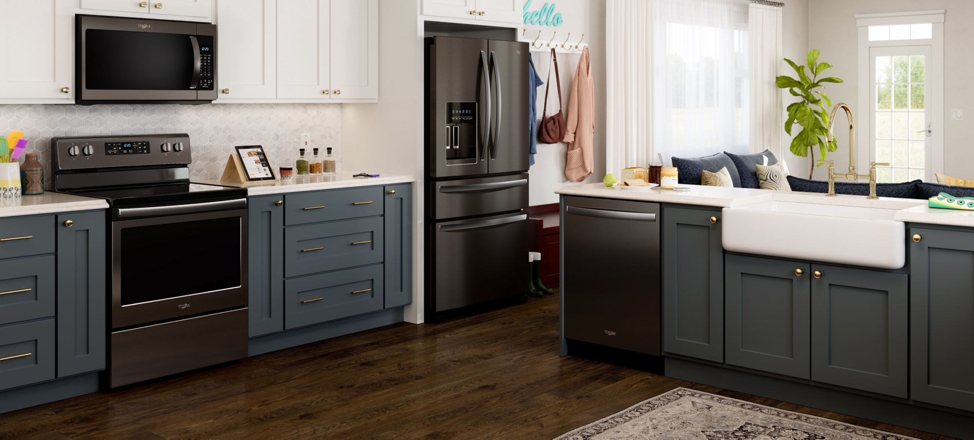 Fingerprint-Resistant Black Stainless Steel Appliances