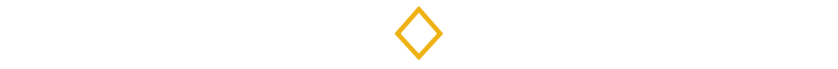 An outline of a diamond