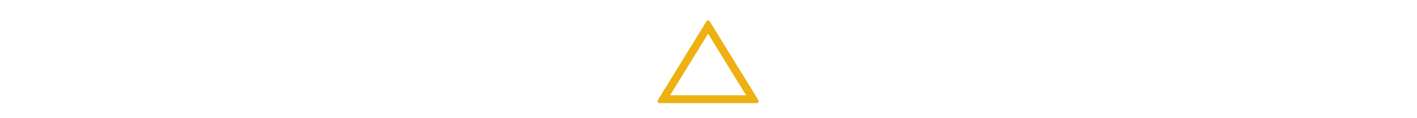 An outline of a triangle