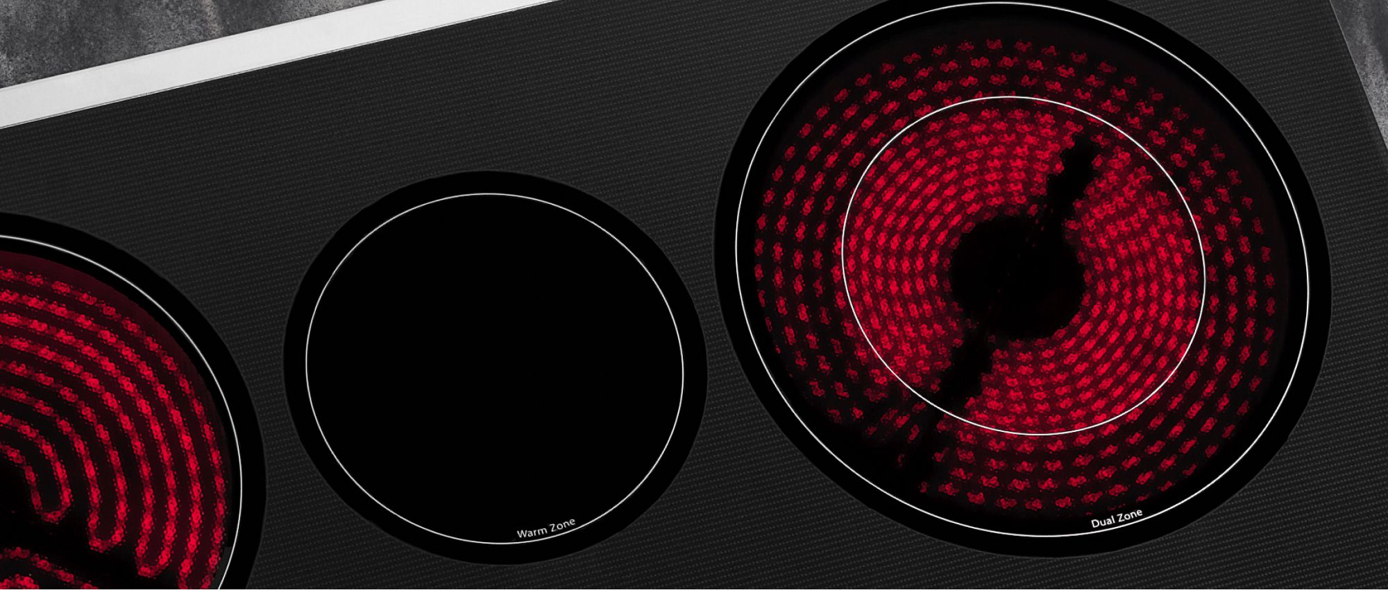 Manage cookware of multiple sizes with electric cooktop options from Whirlpool.