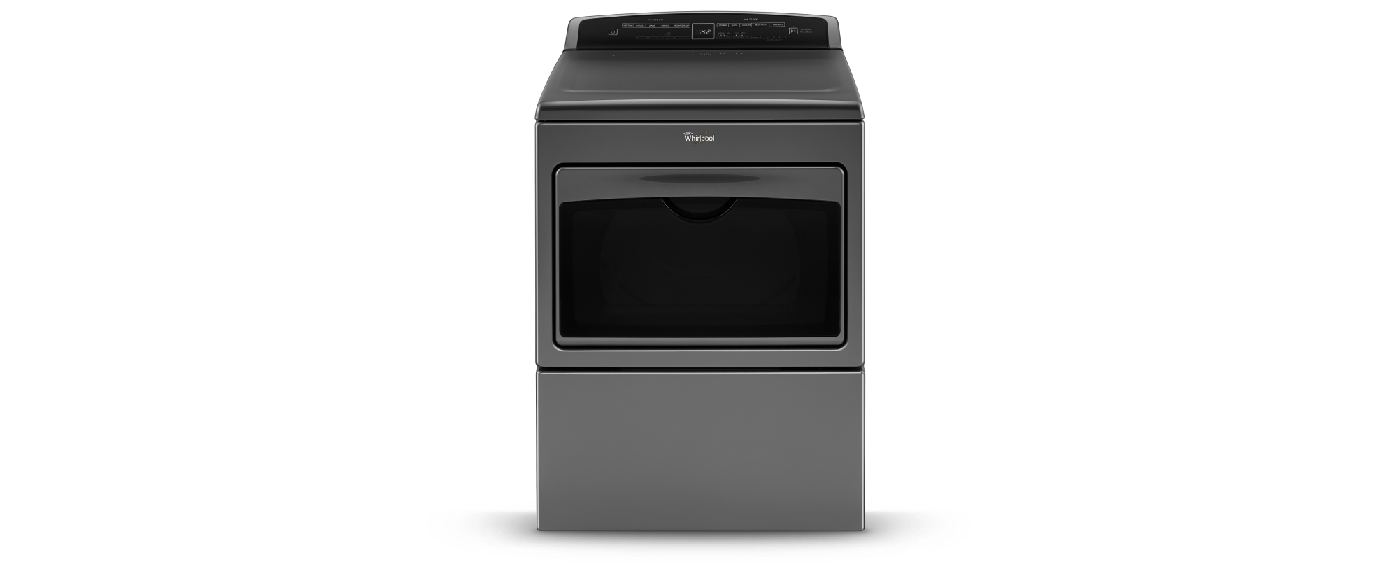 A close-up of Whirlpool® dryer controls.