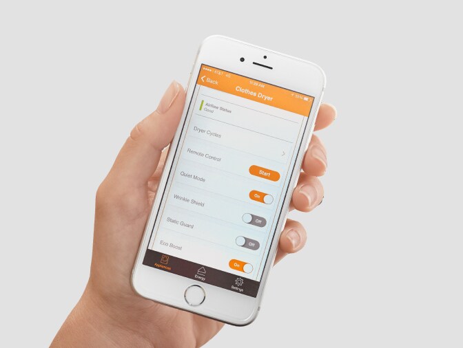 Manage dryer cycles from your phone.