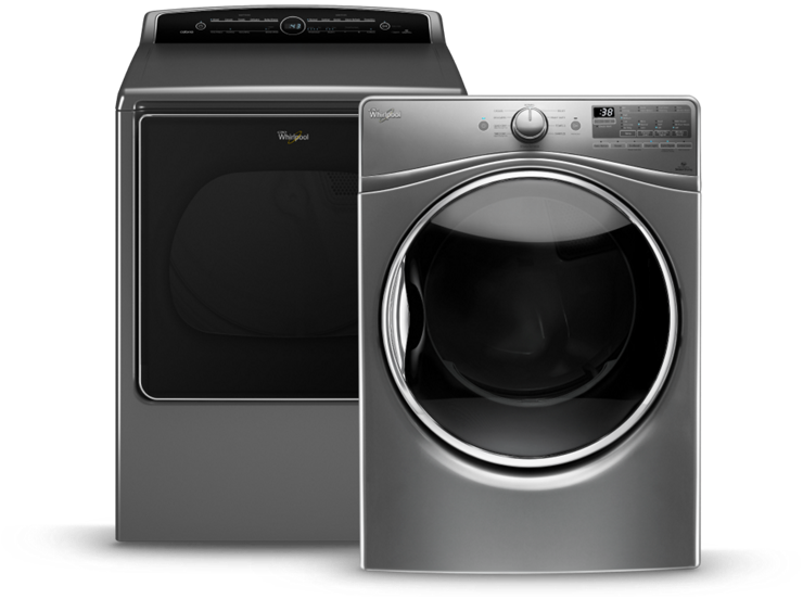 Keep laundry wrinkle free with Steam Refresh in Whirlpool dryers.