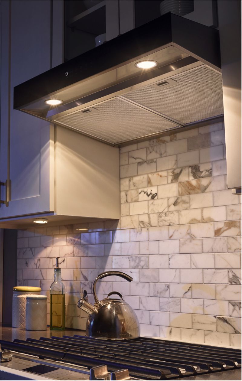 Make sure the kitchen vent hood you choose is the right size with the FIT system from Whirlpool.