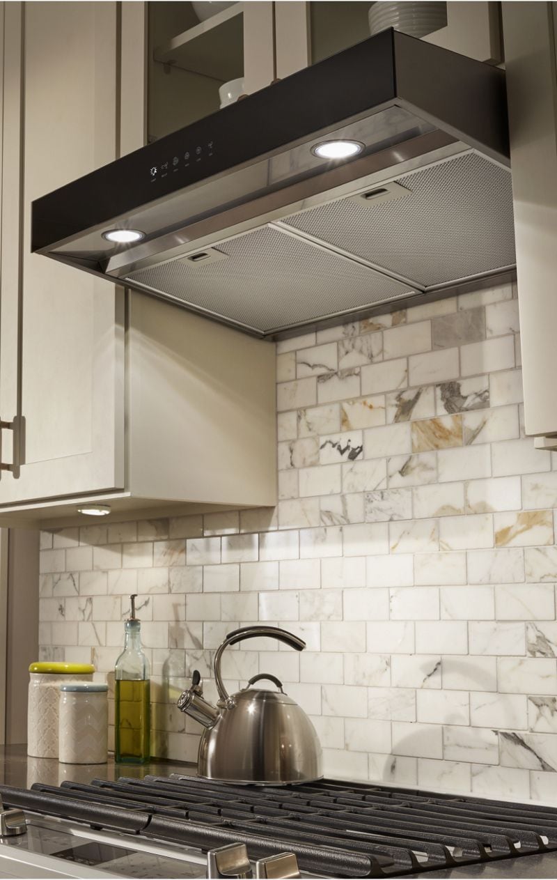Make sure the kitchen vent hood you choose is the right size with the FIT system from Whirlpool.