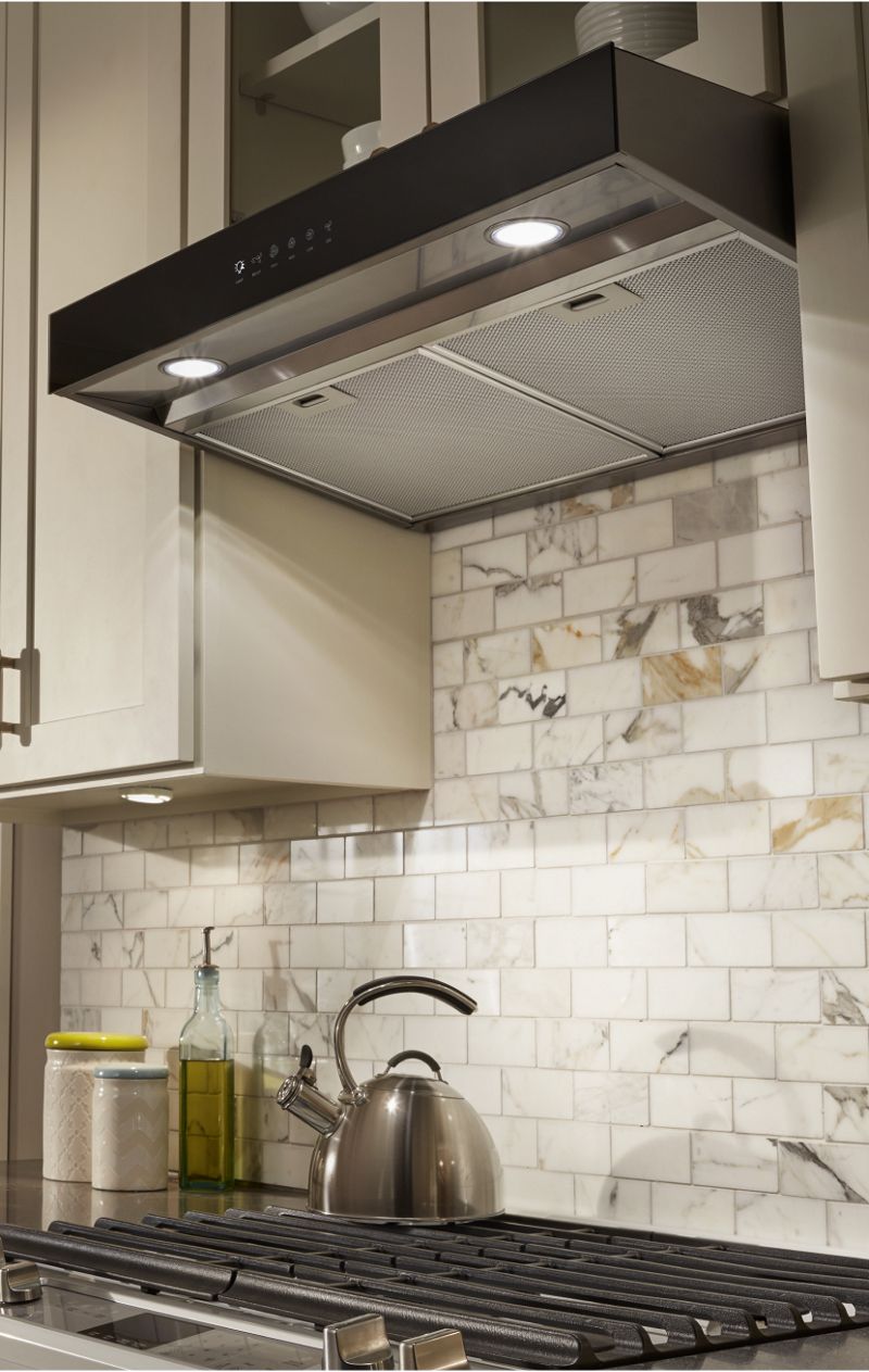 Make sure the kitchen vent hood you choose is the right size with the FIT system from Whirlpool.