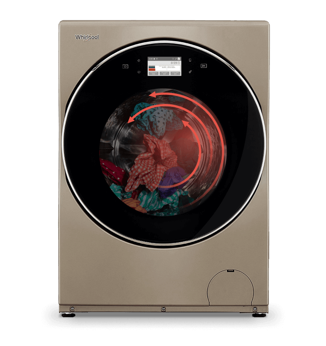Ventless washer and dryer recycles hot air.