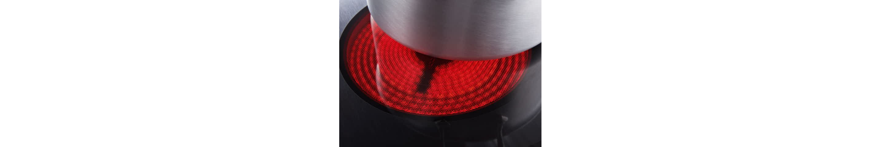 Closeup of the Warm Zone Element on a cooktop