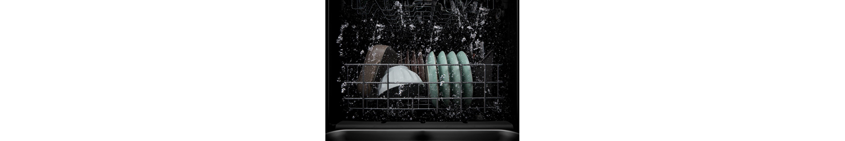 Dishes washing inside a Whirlpool® Dishwasher with the Boost Cycle