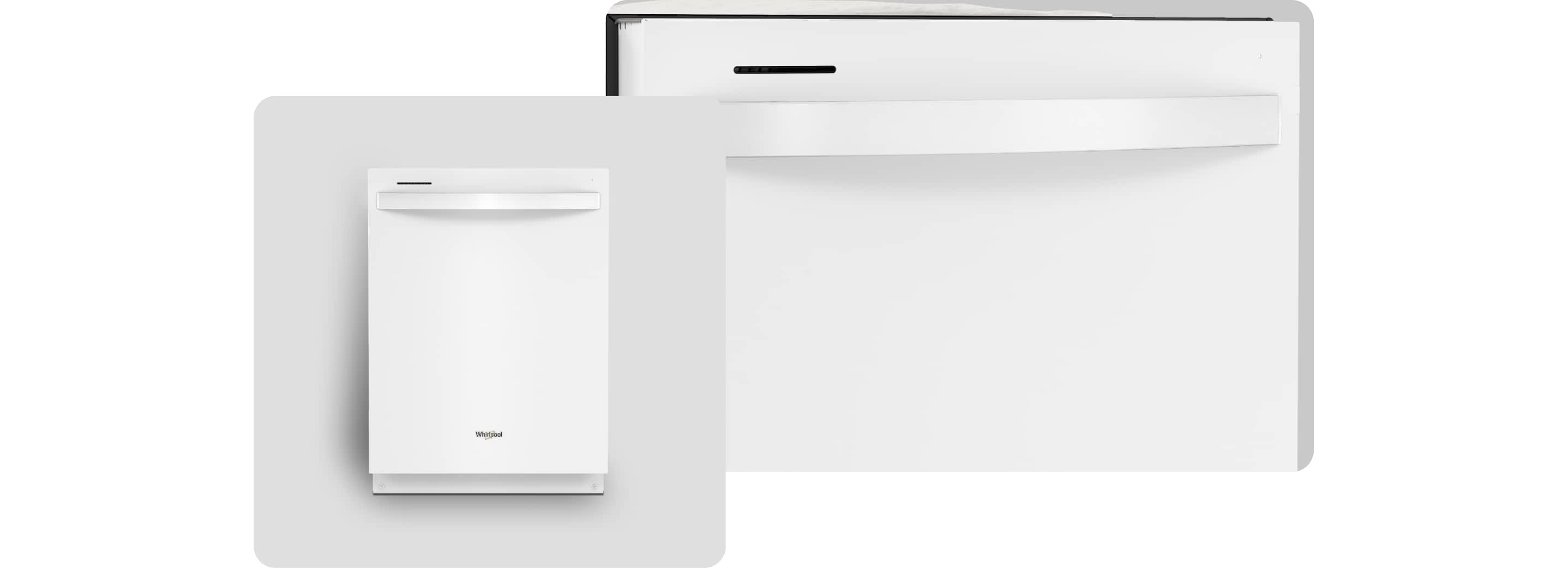A Whirlpool® Dishwasher with a White Finish