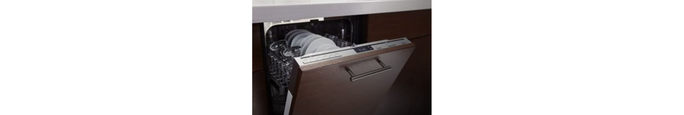 A graphic showing a dishwasher with the door ajar with the home heartbeat blog logo
