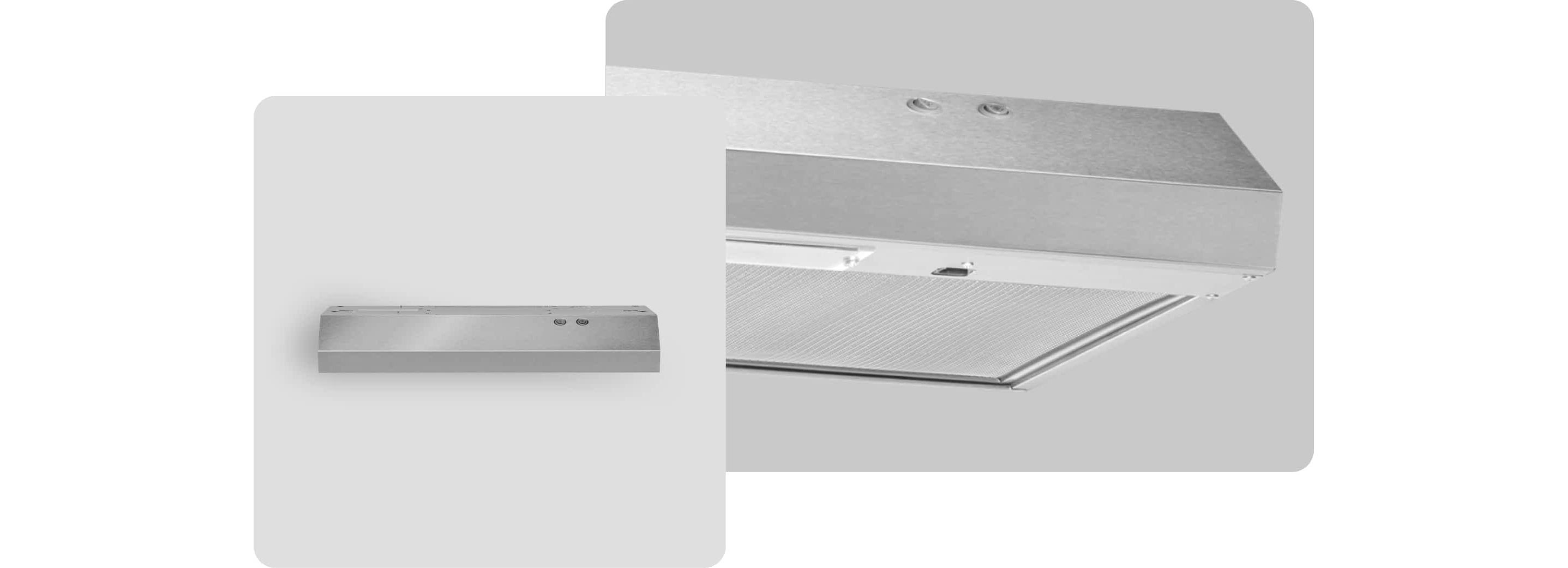A Whirlpool® Hood with a Stainless Steel Finish