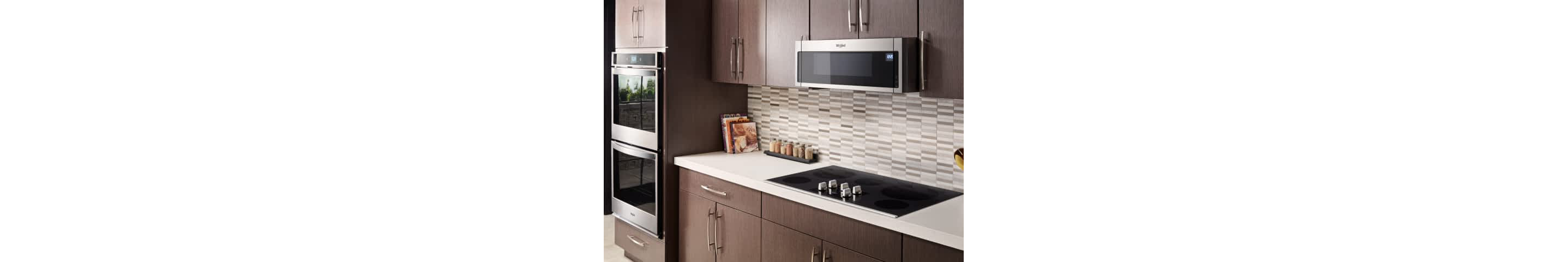 A Whirlpool® Low Profile Over-The-Range Microwave in a kitchen