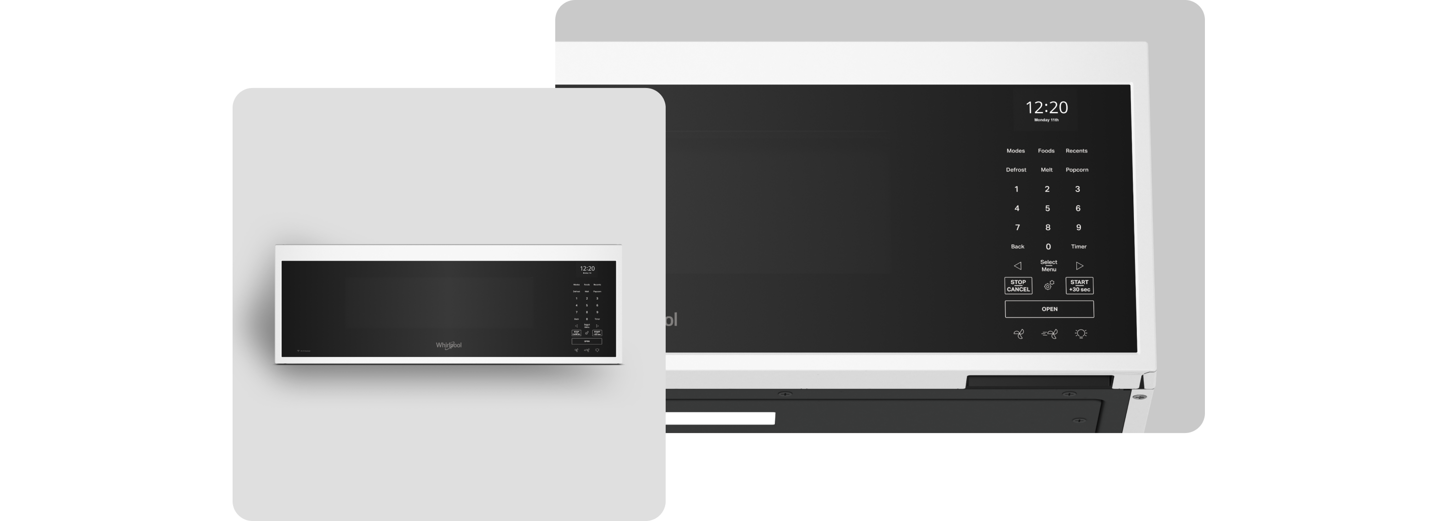 A Whirlpool® Microwave with a White Finish