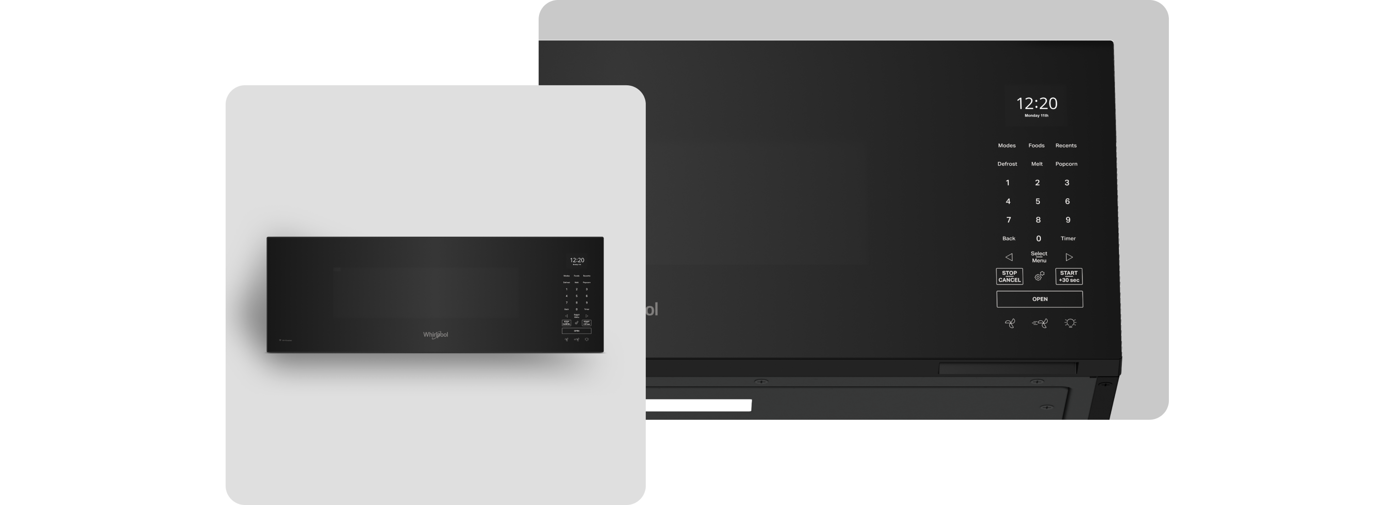 A Whirlpool® Microwave with a Black Finish