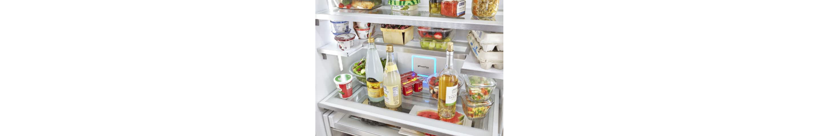 A Whirlpool® French Door Refrigerator with the Infinity Slide Shelf