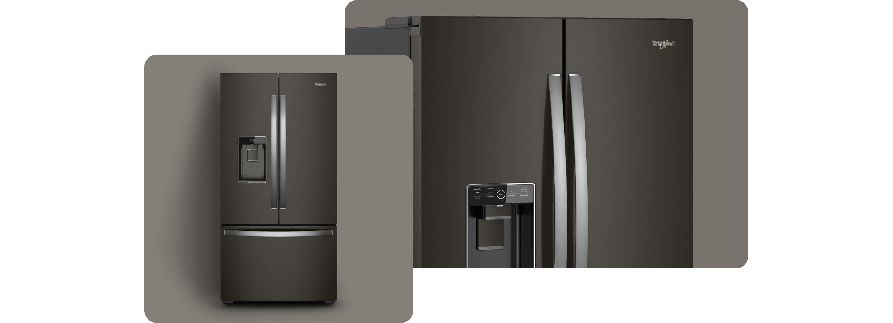A Whirlpool® Refrigerator with a Fingerprint-Resistant Black Stainless Finish