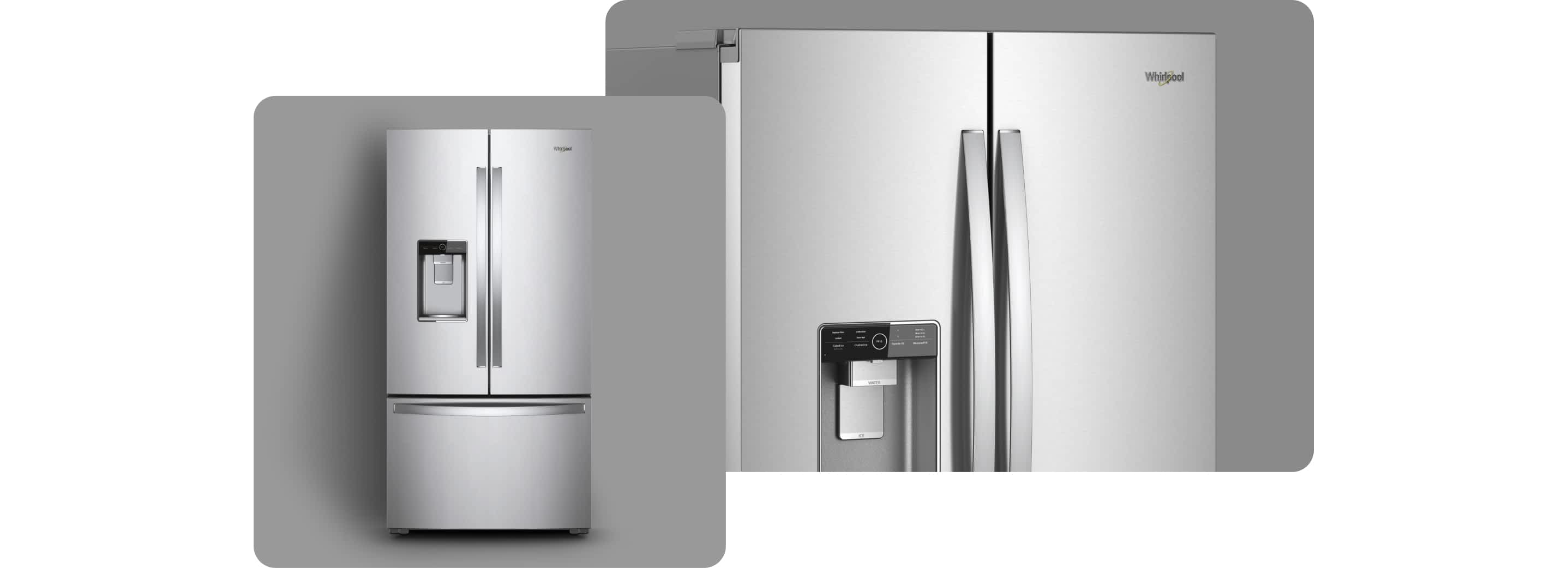 A Whirlpool® Refrigerator with a Fingerprint-Resistant Stainless Finish