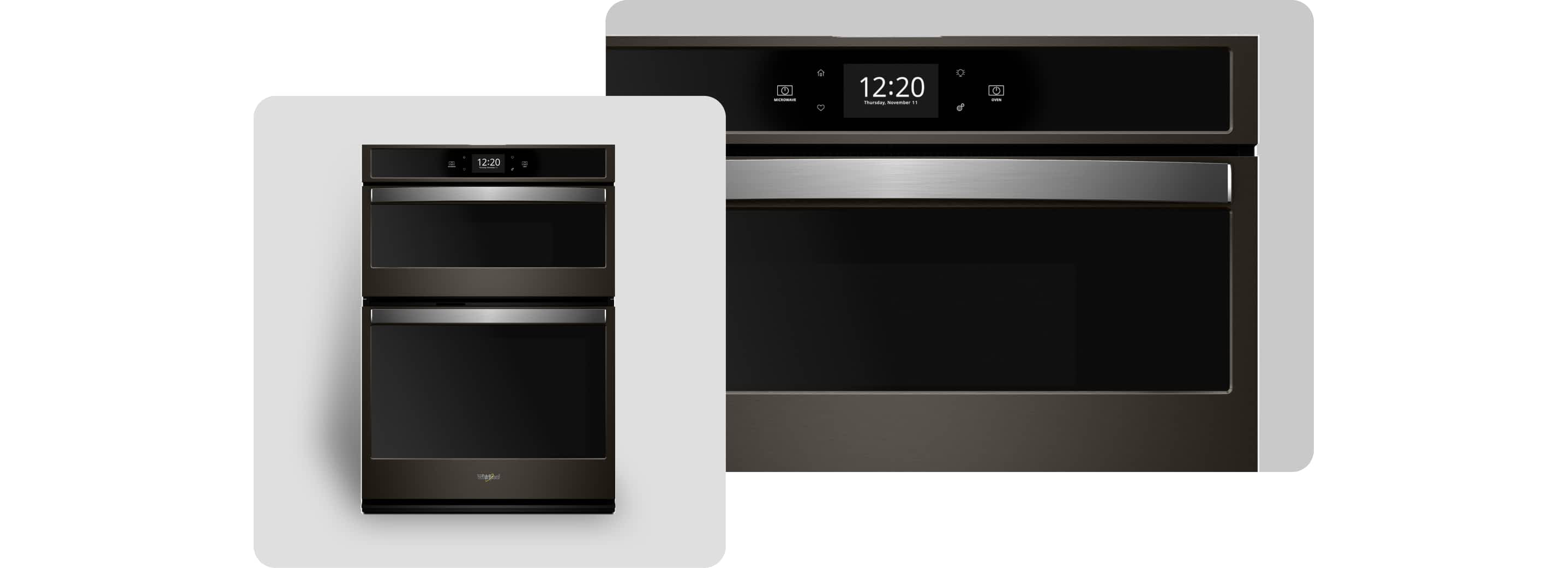 A Whirlpool® Wall Oven with a Fingerprint-Resistant Black Stainless Finish
