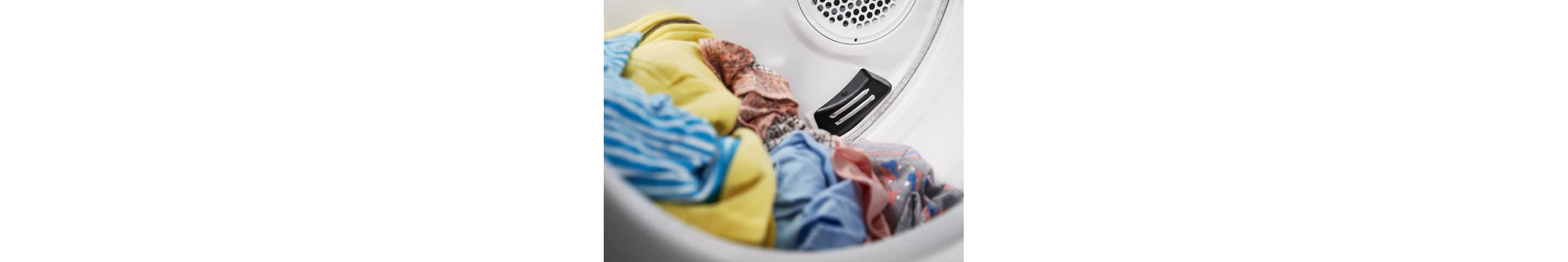 The moisture sensors inside a Whirlpool® Stacked Laundry Center