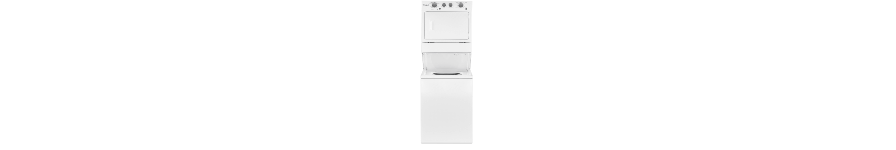 A Whirlpool® Stacked Laundry Center