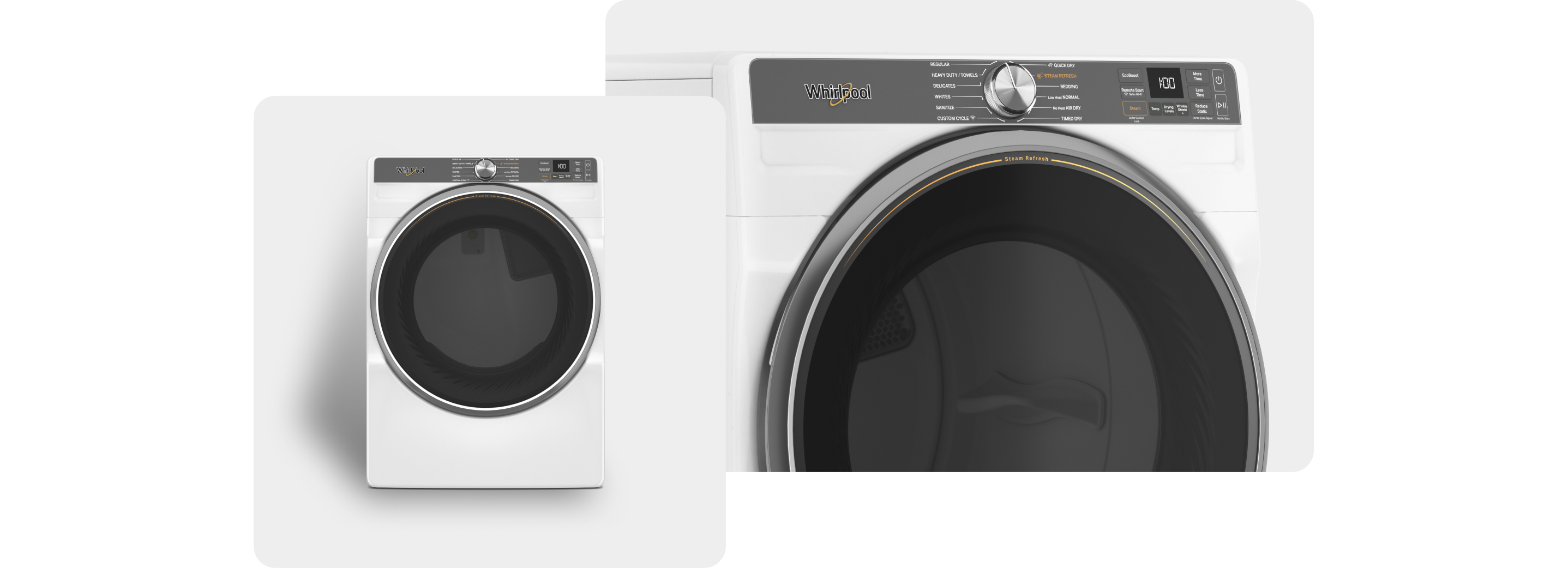 A Whirlpool® Dryer with a White Finish