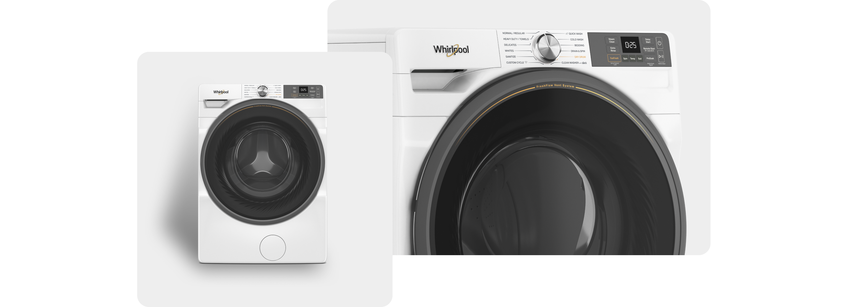A Whirlpool® Washing Machine with a White finish