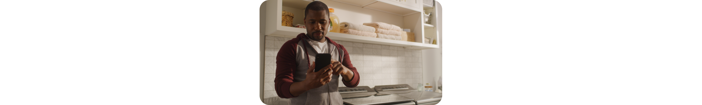 A person using the Whirlpool® App