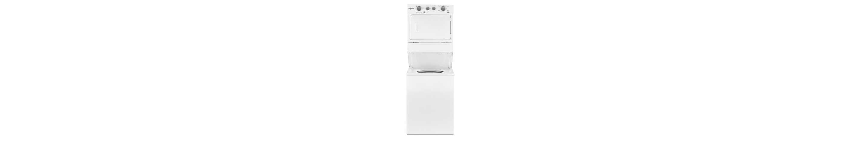 A Whirlpool® Stacked Laundry Center