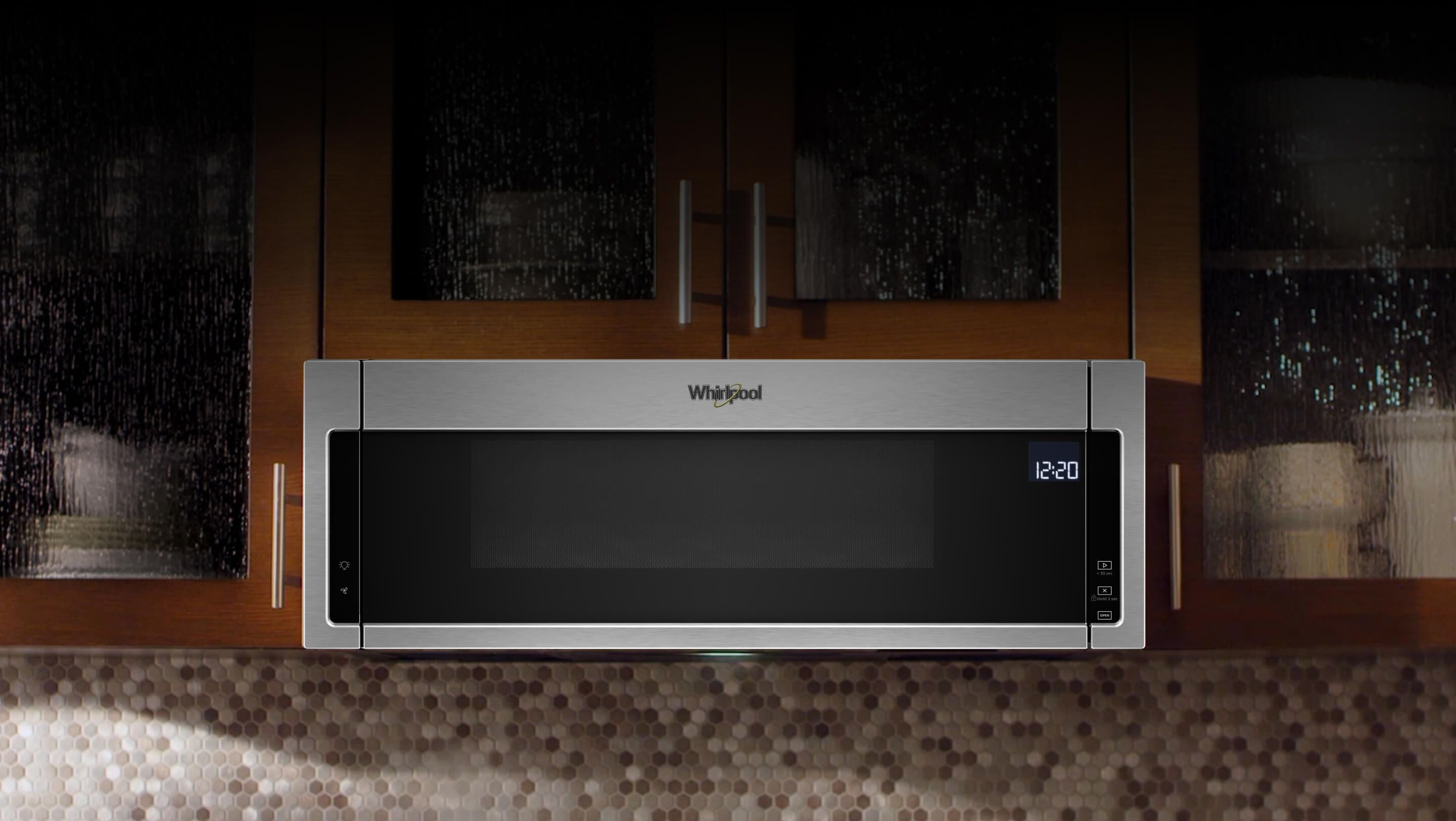 Low profile microwave over the range from Whirlpool.