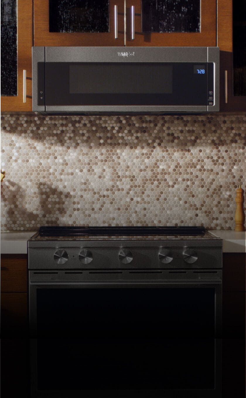 Low profile microwave over the range from Whirlpool.