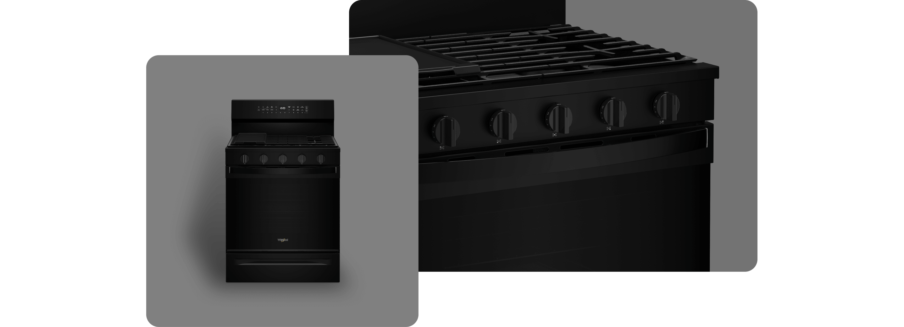 A Whirlpool® Range with a Fingerprint-Resistant Black Stainless Finish