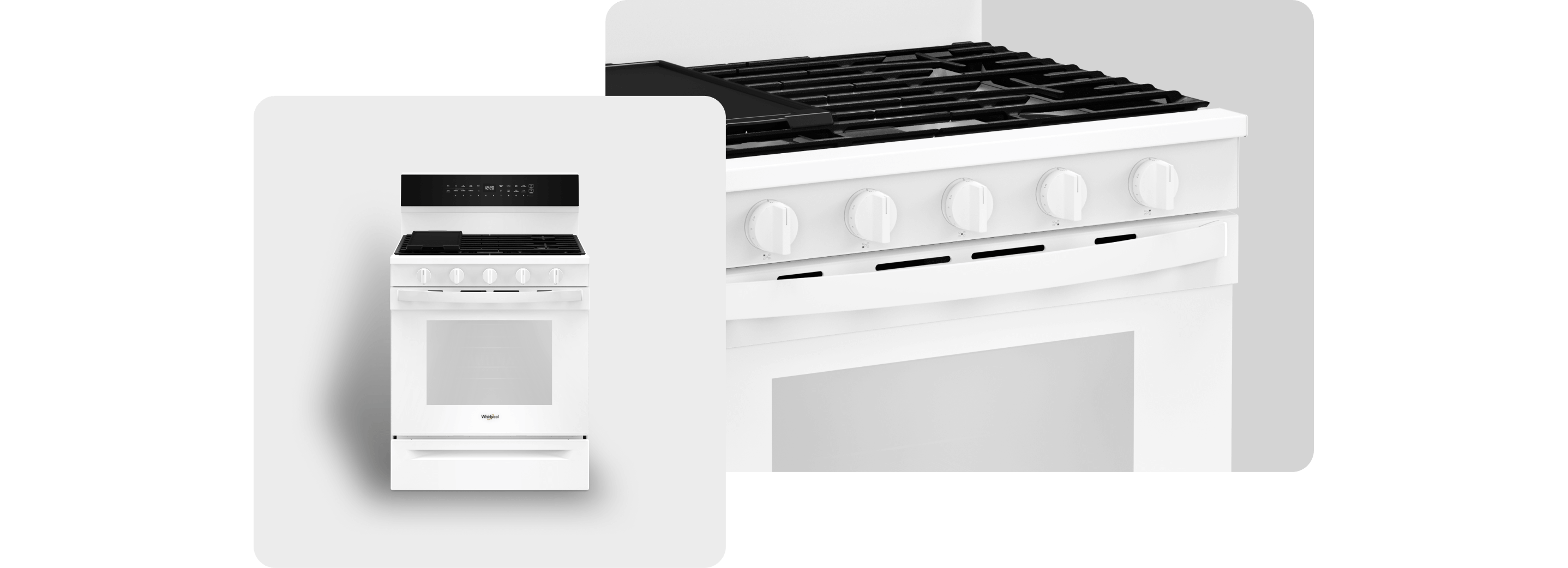 A Whirlpool® Range with a White Finish