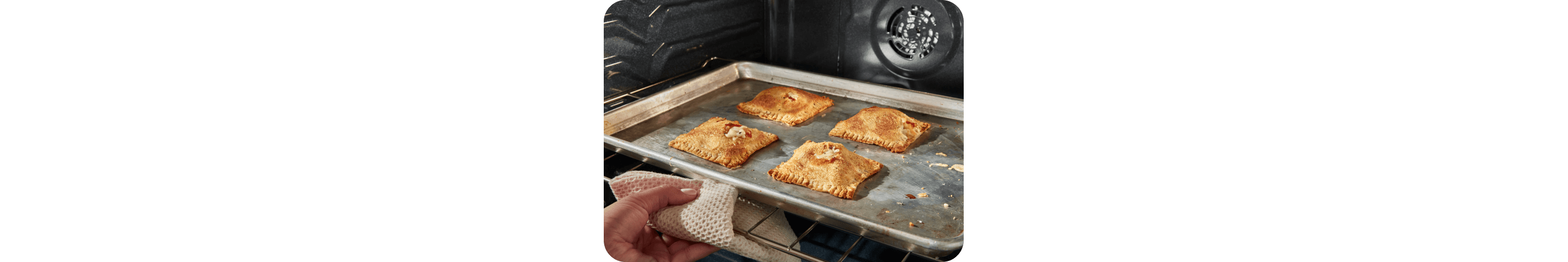 Hand pies baking in a Whirlpool® Range
