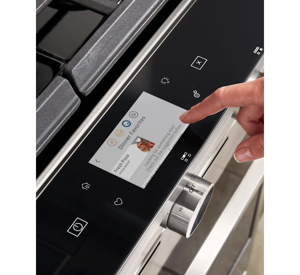 Let the touchscreen help you cook your favorite meals.