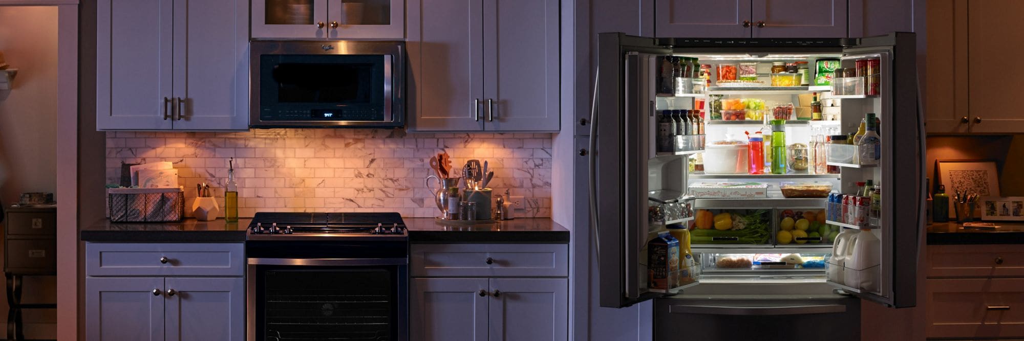 Keep food fresher longer with Whirlpool home refrigeration.