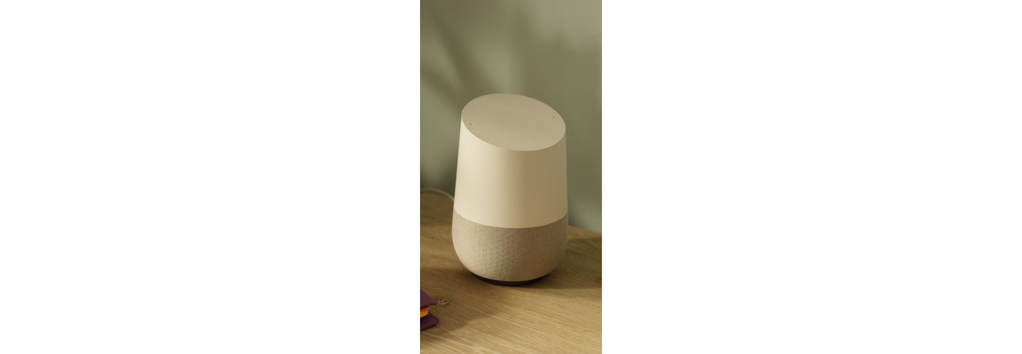 Works with Google Assistant enabled devices like Google Home.