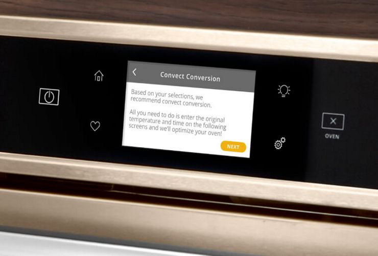 Get the right cook time and temperature with a wall oven that automatically adjusts to convection settings.