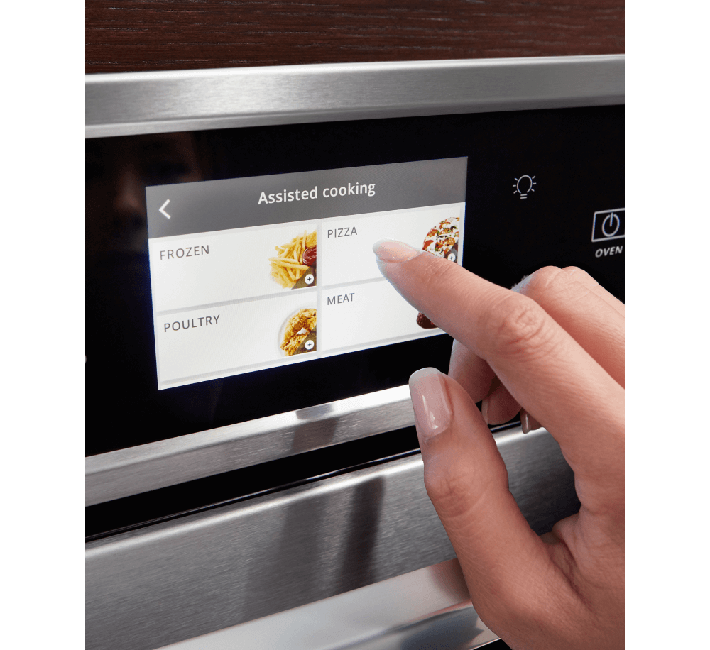 Use the built-in-oven touchscreen for instant
  access to settings for your favorite foods.