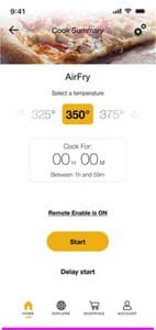 Setting oven temperature in the Whirlpool® App
