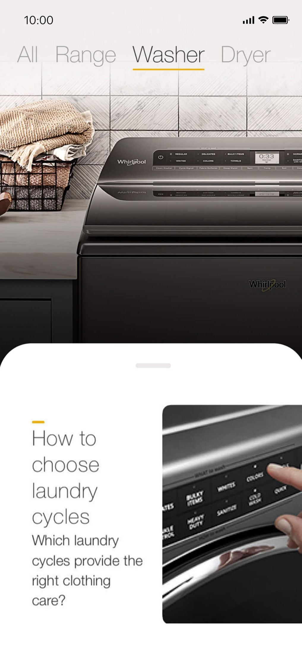 A laundry guide on "How to choose laundry cycles"