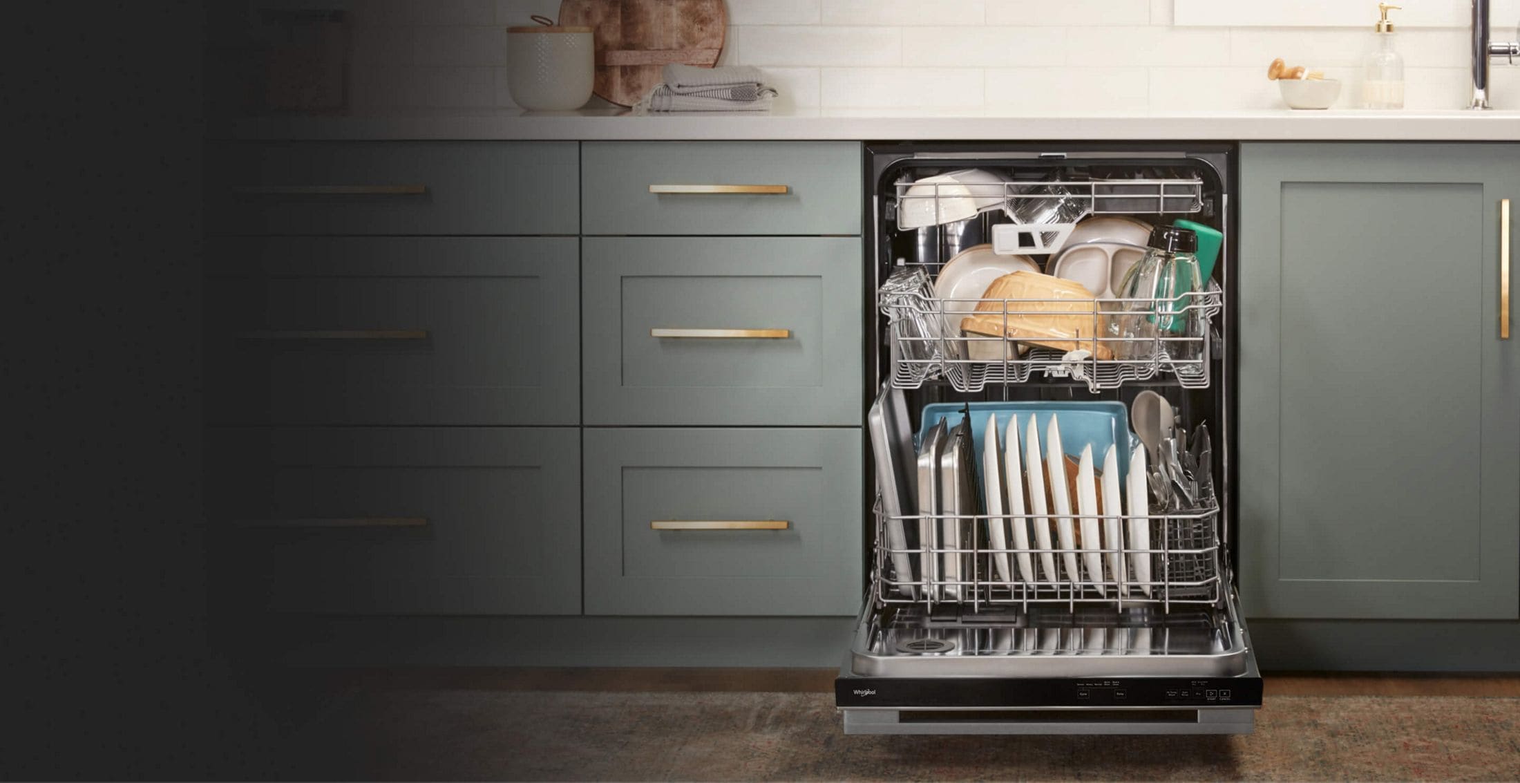 Loaded Whirlpool® Dishwasher with 3rd Rack with Extra Wash Action